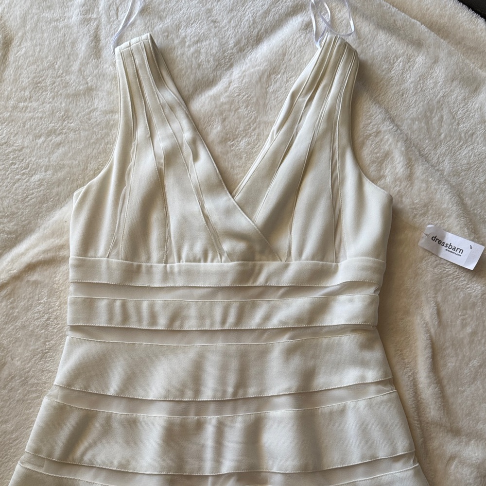 Dress Barn Cream Layered Dress